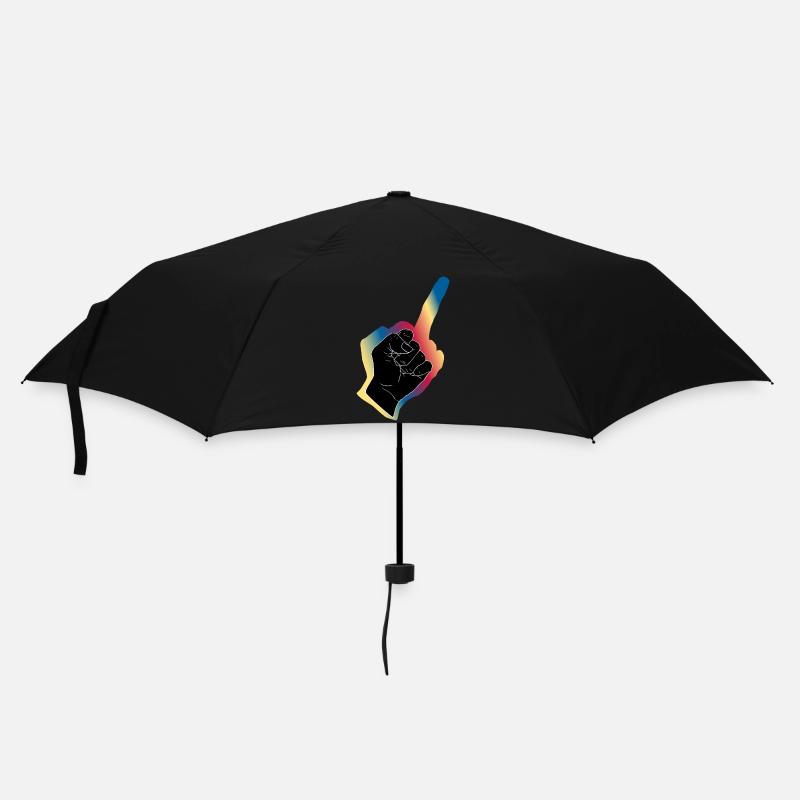 Schwarze Faust Aura - Regenschirm (klein) - Schwarz