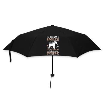 Schnauzer miniature Je ne suis pas gâté Amusant Amoureux des chiens - Parapluie standard - noir - Devant