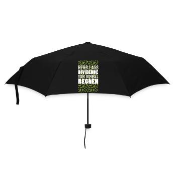 HERR LASS DIVIDENDE VOM HIMMEL REGNEN Aktien - Regenschirm (klein) - Schwarz - Vorne