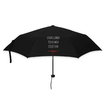 cher lundi toi & moi c'est fini - Parapluie standard - noir - Devant