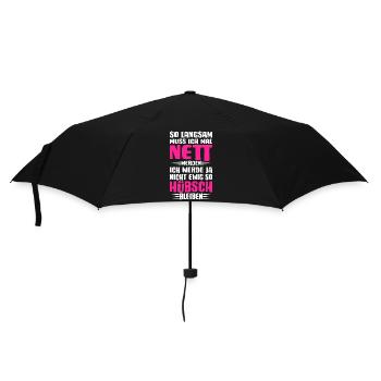 Ich muss mal nett werden - Regenschirm (klein) - Schwarz - Vorne