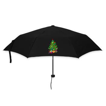 christmas tree christmas gift idea - Umbrella (small) - black - Front