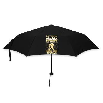 Sternzeichen Aquarius Astrologie Geschenk - Regenschirm (klein) - Schwarz - Vorne