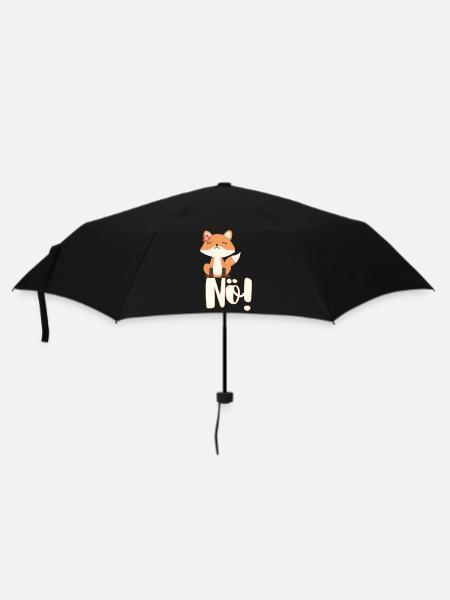 Nö! Fuchs - Regenschirm (klein) - Schwarz