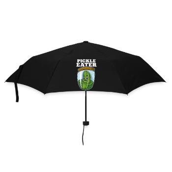 Essiggurken Gurken Obst Vegan Essen Spruch - Regenschirm (klein) - Schwarz - Vorne