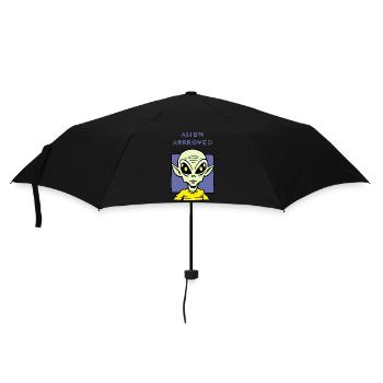 Alien Approved Yellow Eye Design - Umbrella (small) - black - Front