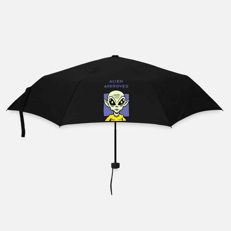 Alien Approved Yellow Eye Design - Umbrella (small) - black
