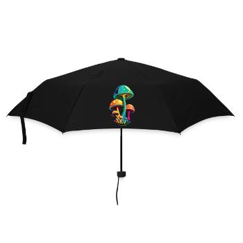 Magic Mushrooms Colorful - Bunte Magische Pilze - Umbrella (small) - black - Front