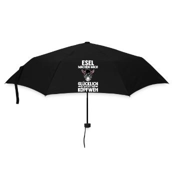 Esel - Regenschirm (klein) - Schwarz - Vorne