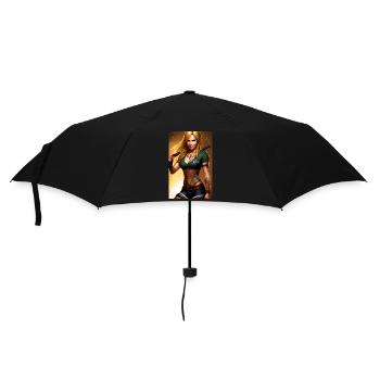 trendy girl - danger - Regenschirm (klein) - Schwarz - Vorne