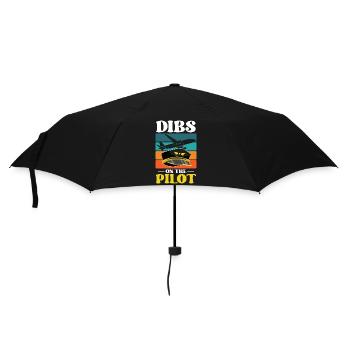 Dibs On The Pilot - Umbrella (small) - black - Front