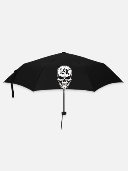 Toten kopf - Regenschirm (klein) - Schwarz