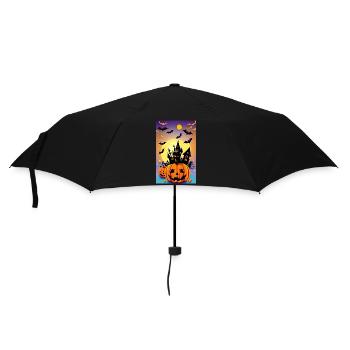 Halloween 2023 - Regenschirm (klein) - Schwarz - Vorne