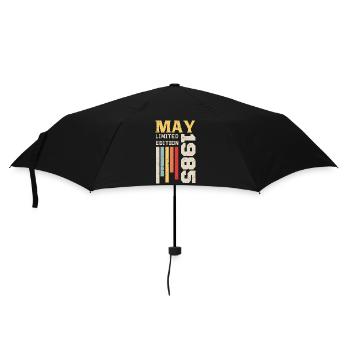 Mai 1985 - Cadeau anniversaire né en Mai 1985 Mai - Parapluie standard - noir - Devant