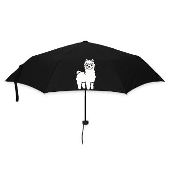 Niedlicher kleiner Lama-Humor - Regenschirm (klein) - Schwarz - Vorne