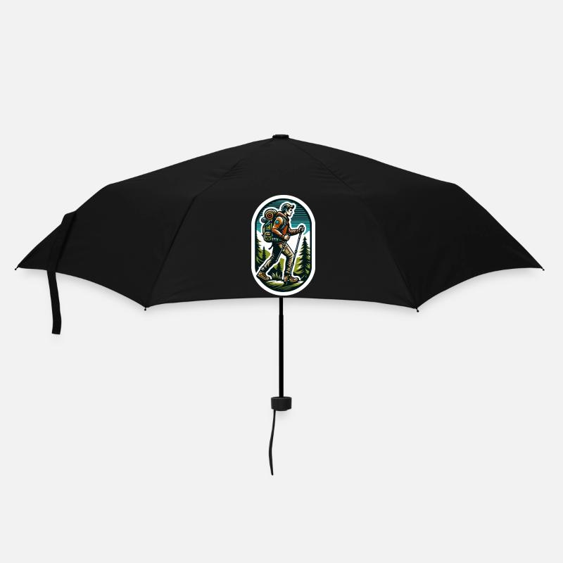 Wanderlust Adventure - Regenschirm (klein) - Schwarz