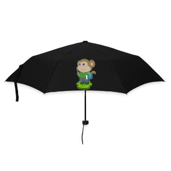 Monkey Teacher Book School - Umbrella (small) - black - Front