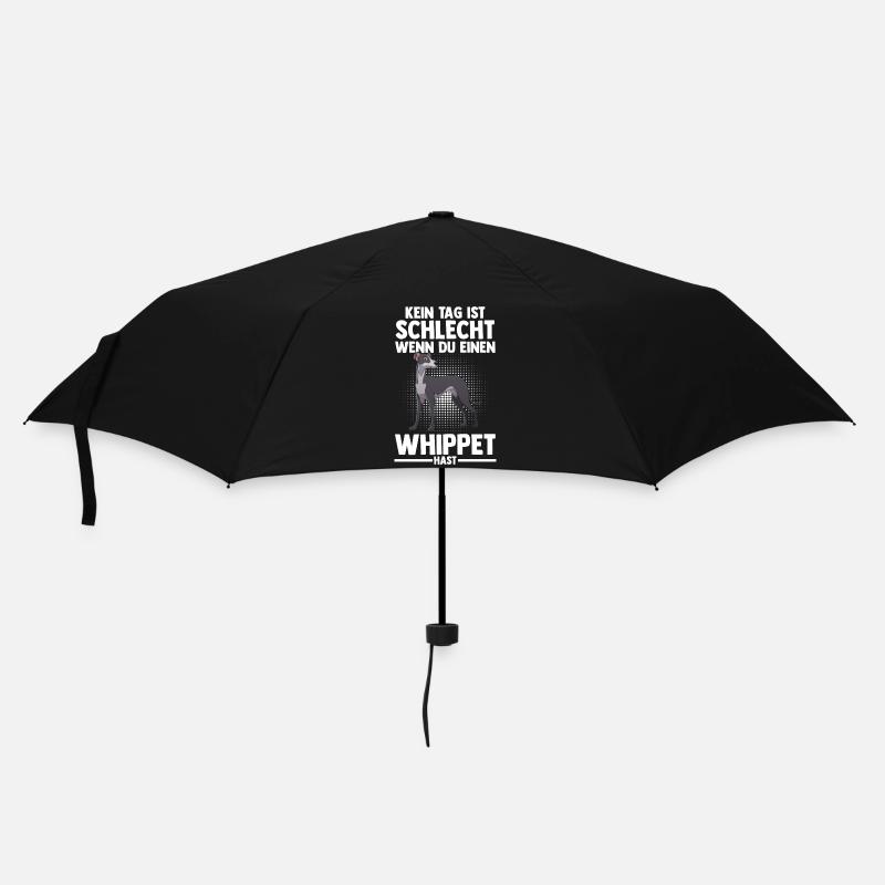 Hund Whippet - Regenschirm (klein) - Schwarz