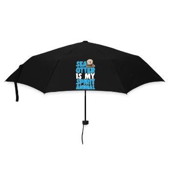 Seeotter - Regenschirm (klein) - Schwarz - Vorne