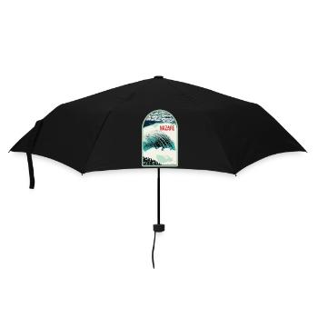 Waves of Nazaré, Surfing Paradise - Umbrella (small) - black - Front