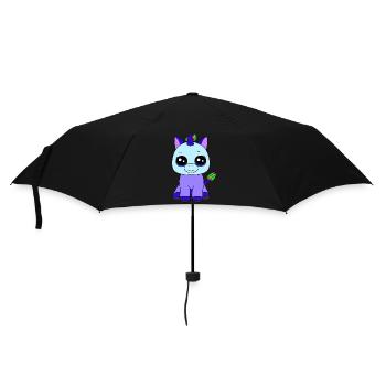 Kleines Einhorn - Regenschirm (klein) - Schwarz - Vorne