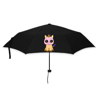 Kleines Einhorn - Regenschirm (klein) - Schwarz - Vorne