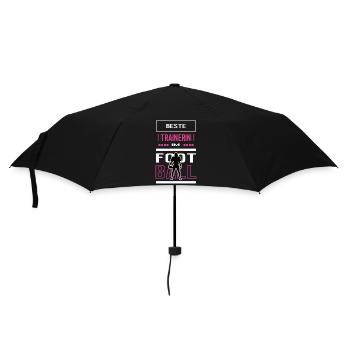 Beste Football Trainerin Footballtrainerin Spiel - Regenschirm (klein) - Schwarz - Vorne