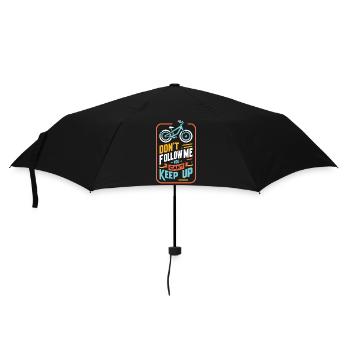 Folgen Sie mir nicht Sie können nicht mithalten - Regenschirm (klein) - Schwarz - Vorne