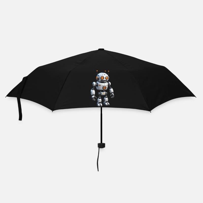 Robot de dessin animé - Parapluie standard - noir