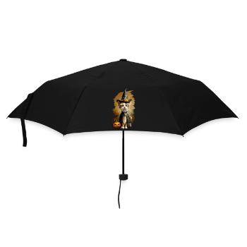 Cat Happy Halloween - Regenschirm (klein) - Schwarz - Vorne