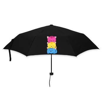 pansexual flag lgbt cats gay - Umbrella (small) - black - Front