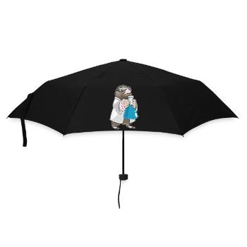 Mole Scientist Test Tube Laboratory - Umbrella (small) - black - Front