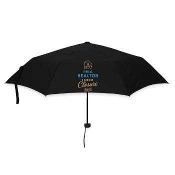 Ich bin ein Immobilienmakler und brauche einen Abs - Regenschirm (klein) - Schwarz - Vorne