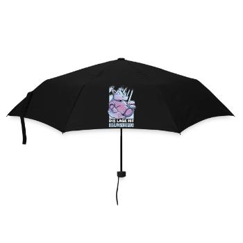 Lustige Sprüche Fun Outfits Ironie Sarkasmus - Regenschirm (klein) - Schwarz - Vorne