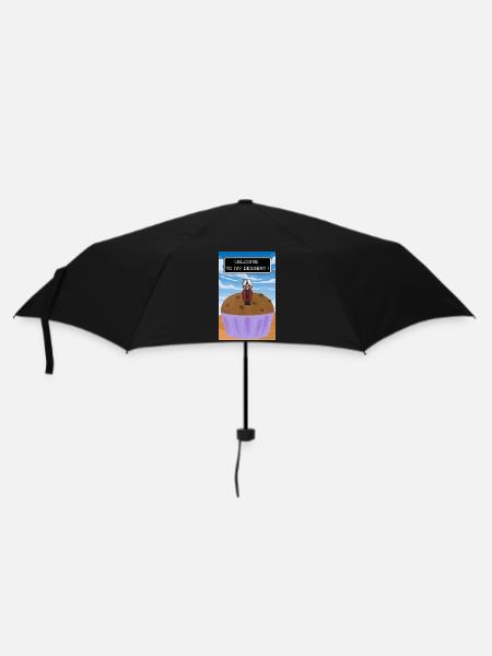 Willkommen zum Dessert - Regenschirm (klein) - Schwarz