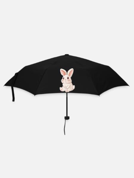 Hase - Regenschirm (klein) - Schwarz