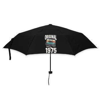 Oktober 1975 Legende Vintage Kassette Geschenk - Regenschirm (klein) - Schwarz - Vorne