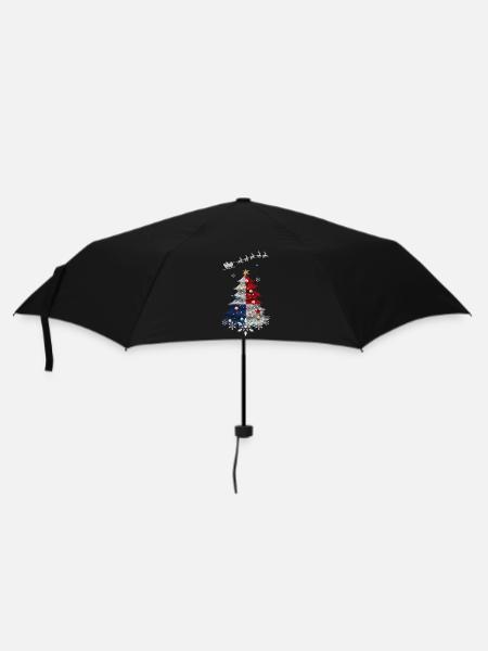 Weihnachtsbaum mit Panama-Flagge - Regenschirm (klein) - Schwarz
