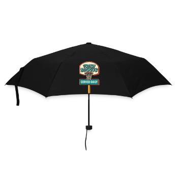 Basketball Spruch Humor Basketballer Geschenkidee - Regenschirm (klein) - Schwarz - Vorne