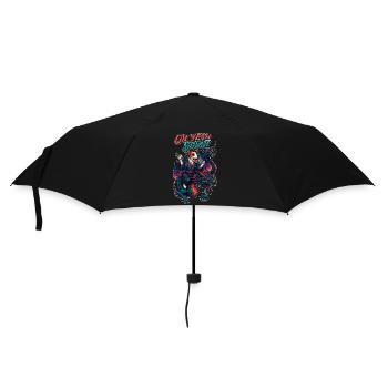 Sushi Jack Russell Terrier Kimono Drache Geschenk - Regenschirm (klein) - Schwarz - Vorne