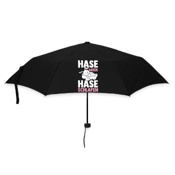 Shlafshirt Hase Hasi Müde Hasi Schlafen - Regenschirm (klein) - Schwarz - Vorne