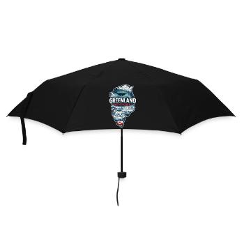 Greenland Denmark USA Polar Animals Whale Bear Funny - Umbrella (small) - black - Front