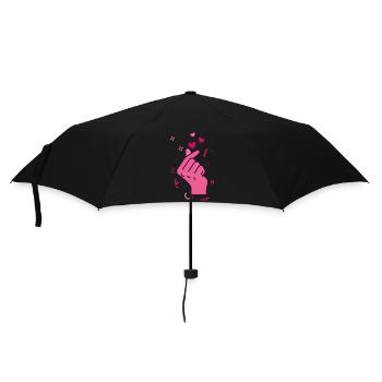 Kpop Musique coréenne Doigts mignons Cœur Amour Corée - Parapluie standard - noir - Devant