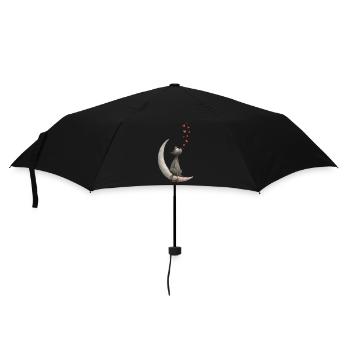 Chat sur la Lune - Parapluie standard - noir - Devant