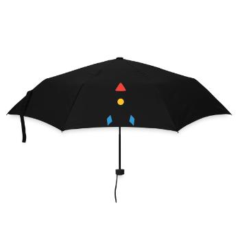 Abstract Rocket Spaceship - Umbrella (small) - black - Front