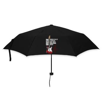 Music makes everything easier - Umbrella (small) - black - Front