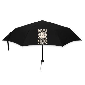 Kaffee Kaffeeliebhaber Mutter Mama - Regenschirm (klein) - Schwarz - Vorne