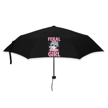 Feral Trash Panda Raccoon - Umbrella (small) - black - Front