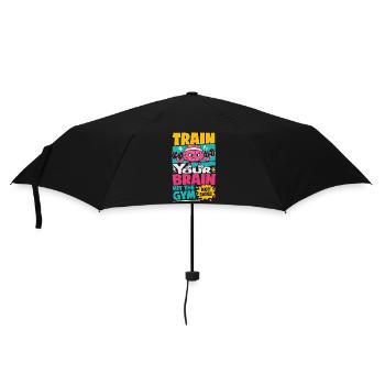 Train Your Brain Gym Motivation - Umbrella (small) - black - Front