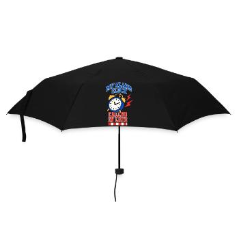Wecker hat sich verspätet - Regenschirm (klein) - Schwarz - Vorne